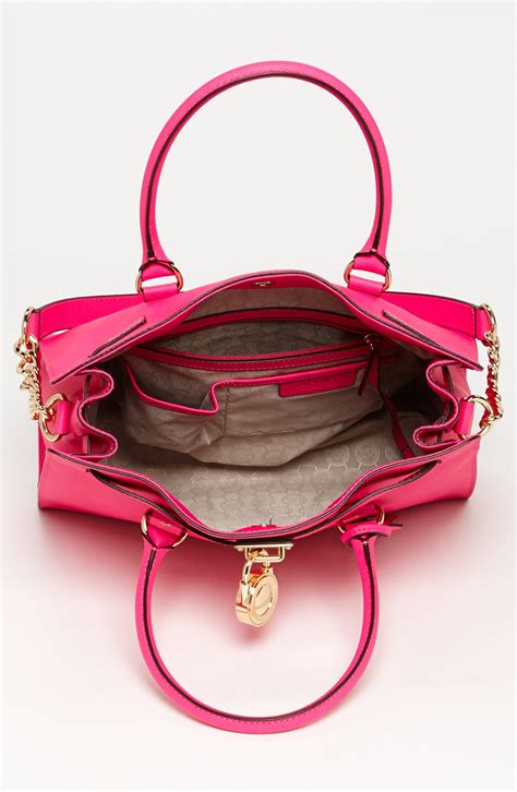 michael kors pink large hamilton tote